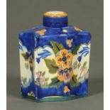 A Carltonware tea caddy, with printed mark to base. Height 15 cm.