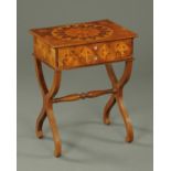 A Victorian parquetry worktable,