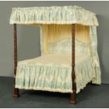 A George III full tester bed, with pleated canopy and complete with 5' divan interior.