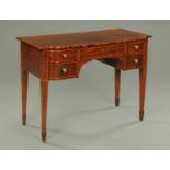 A 19th century mahogany dressing table, with breakfront,