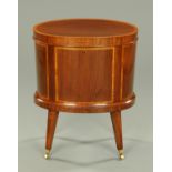 A George III mahogany wine cooler, oval,