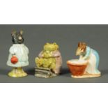 Three Beatrix Potter figures, Beswick brown backstamps, "Pig Wig", "Anna Maria" and "Mr Jackson".