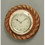 An Edwardian marine clock, from a yacht, the dial marked "Lankester & Son,