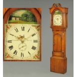 An early 19th century oak and mahogany crossbanded longcase clock, William Edmondson, Penrith,