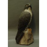 Decoy peregrine falcon. Height 41 cm.