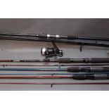 4 rods, Matt Hayes Adventure carp rod 3 sections 3.