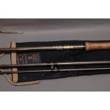 Hardy salmon fly rod "Hardys Favourite Graphite Salmon" fly, 3 sections, 14', line 10.