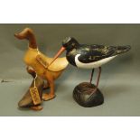 Decoy style oyster catcher made by Red Rush and 2 DCUK duck figurines.