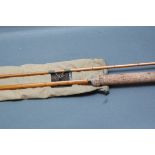 Hardy split cane spinning rod "The Hardy Wanless" Palakona, 2 sections, 8'.