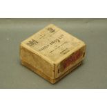 Hardy Alnwick cardboard reel box for St. George reel. 11 cm x 11 cm, height 6 cm.