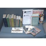 Box of books, auction catalogues and fishing tackle catalogues, to include Alcocks,