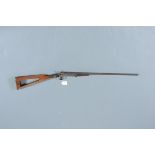 Belgian 410 single barrel hammer shotgun, 24" barrel, cylinder choke, side lever, 13.