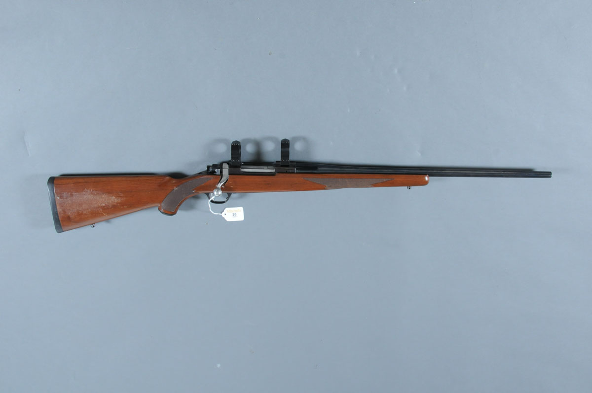 Ruger M77 Mark 2 .243 Winchester bolt action rifle, 21" barrel, internal magazine and trap door.