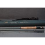Shakespeare Trion XT trout fly rod, 4 sections, 9', line 5, with hard rod tube.