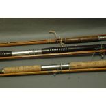 3 split cane rods, Orient trout fly 3 sections 8',