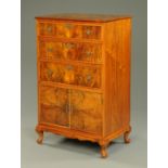 A walnut tallboy, circa 1930,