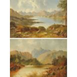 S. Johnston, pair of Victorian oil paintings on canvas, "Elterwater" and companion. 30.