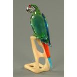 A Swarovski crystal macaw, chrome green, red and blue, 2011, Roland Schuster.