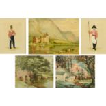 John Lovekin, pair of watercolours, rural scenes, each 22 cm x 26 cm,