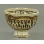 A Studio Pottery bowl, incised "Drymen". Diameter 31 cm, height 24 cm.