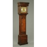 A George III oak longcase clock, with thirty hour movement, with single pointer and marked "Bennitt,