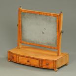 A George III mahogany dressing table mirror,