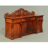 A William IV mahogany sideboard,