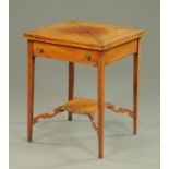 An Edwardian inlaid mahogany envelope card table,