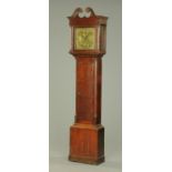 A George III oak longcase clock, with thirty hour movement, by Monkhouse of Carlisle.