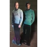 2 life size Star Trek cut outs of Mr Spok and Captain Kirk