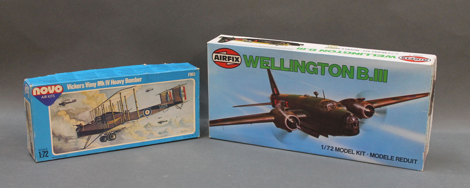 2 fighter plane model kits: Airfix Wellington B.