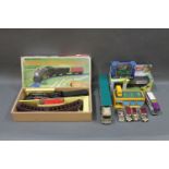 A boxed battery operated Automatic Switcher Train set, 2 boxed diecast toys,