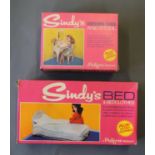 A boxed Pedigree Sindy's dressing table & stool set and a boxed Pedigree Sindy's bed & bed clothes