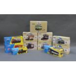 A group of 11 boxed Corgi Classics and Corgi Commercials diecast model vehicles