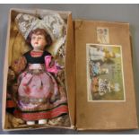 A boxed French doll "Les Poupees De Bretagne", circa 1920's,