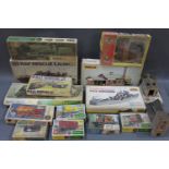 A collection of miscellaneous model kits,