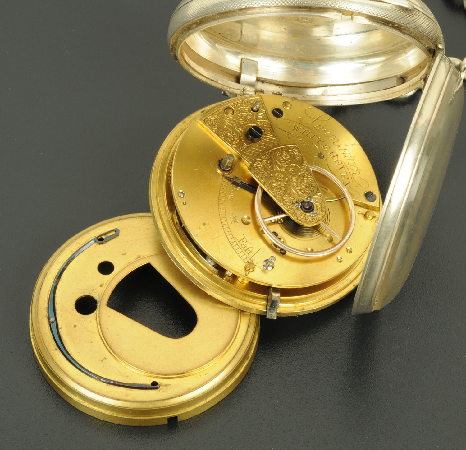 A silver cased pocket watch, London 1873, fusee by Swinburn, Whitehaven, Serial No. - Image 2 of 3