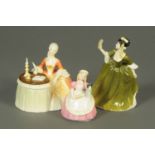 A Royal Doulton figurine, "Meditation" HN2330, and two others "Cookie" HN2218 and "Simone" HN2378.