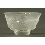 A Lalique glass bowl, etched "Lalique, France".