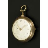 An early 19th century silver pair cased pocket watch by William Cooper Hamilton,