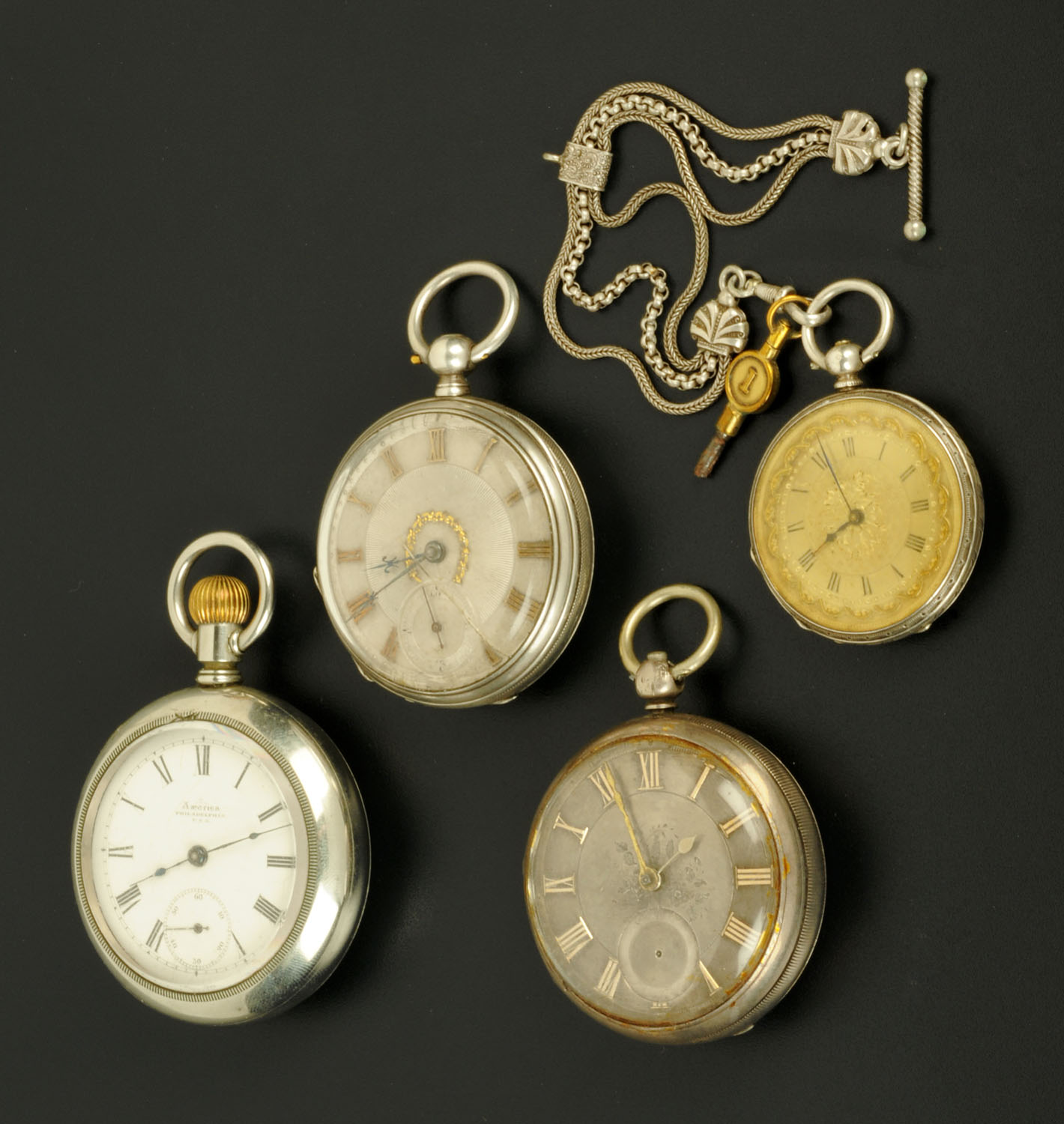 Two Victorian silver cased pocket watches,