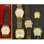 A vintage Majex gentleman's wristwatch, and five others.