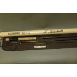 Sage RPL+ 6100-3 graphite 3 trout fly rod, 3 sections, 10', line 6, and hard tube.