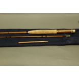 Partridge of Redditch split cane trout fly rod, 2 sections, 7' 6", line 5-6. Serial No. CU33FY.
