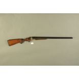 Zabala 20 bore side/side shotgun, 27 1/2 inch barrels, 1/4 and 3/4 choke, boxlock, non-ejector,