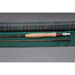 Good quality handmade trout fly rod, 2 sections, 8'. with hard rod tube.