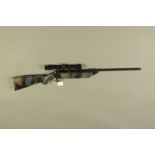 Norica .22 break barrel air rifle, fitted with RWS Classic 4 x 32 telescopic sight. Serial No.