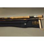 Hardy Jet trout fly rod, 2 sections, 8' 9", line 8.