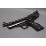 Webley & Scott Hurricane .22 air pistol, mould number under right hand grip 2066B.