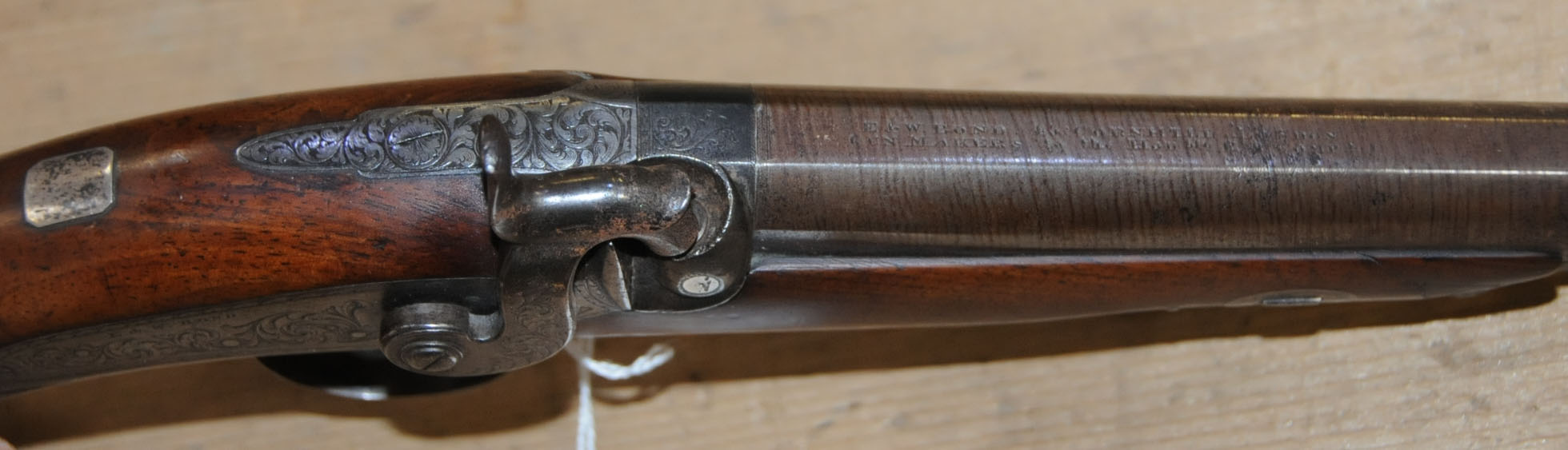 A percussion pistol by E & W Bond of London, early 19th century, - Image 4 of 5